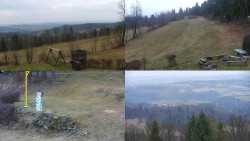 Sdružený snímek okolí chaty Myslivna