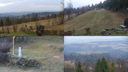 Sdružený snímek okolí chaty Myslivna