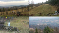 Sdružený snímek okolí chaty Myslivna