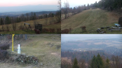 Sdružený snímek okolí chaty Myslivna