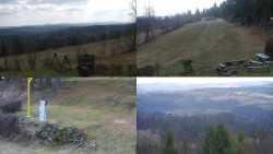 Sdružený snímek okolí chaty Myslivna