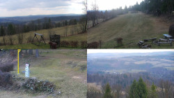 Sdružený snímek okolí chaty Myslivna