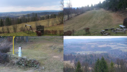 Sdružený snímek okolí chaty Myslivna