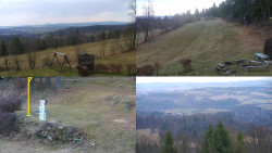 Sdružený snímek okolí chaty Myslivna