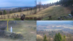 Sdružený snímek okolí chaty Myslivna