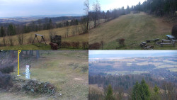 Sdružený snímek okolí chaty Myslivna