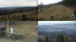 Sdružený snímek okolí chaty Myslivna