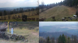 Sdružený snímek okolí chaty Myslivna