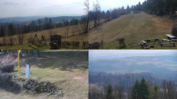 Sdružený snímek okolí chaty Myslivna