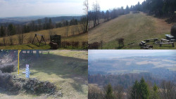 Sdružený snímek okolí chaty Myslivna