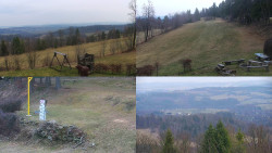 Sdružený snímek okolí chaty Myslivna