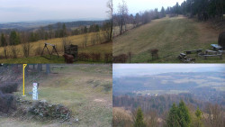 Sdružený snímek okolí chaty Myslivna