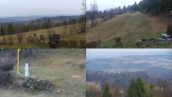 Sdružený snímek okolí chaty Myslivna