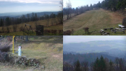 Sdružený snímek okolí chaty Myslivna