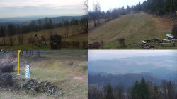 Sdružený snímek okolí chaty Myslivna