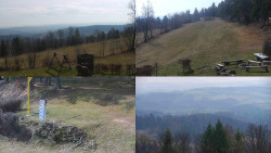 Sdružený snímek okolí chaty Myslivna