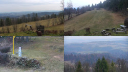 Sdružený snímek okolí chaty Myslivna