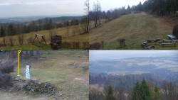 Sdružený snímek okolí chaty Myslivna