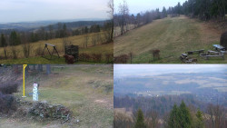 Sdružený snímek okolí chaty Myslivna