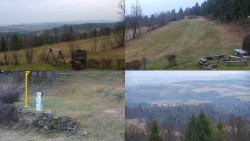 Sdružený snímek okolí chaty Myslivna