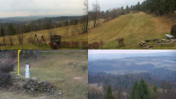 Sdružený snímek okolí chaty Myslivna