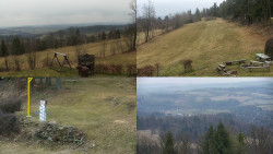 Sdružený snímek okolí chaty Myslivna