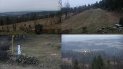 Sdružený snímek okolí chaty Myslivna