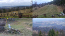 Sdružený snímek okolí chaty Myslivna