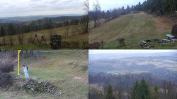 Sdružený snímek okolí chaty Myslivna