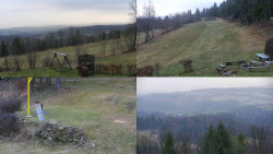 Sdružený snímek okolí chaty Myslivna