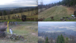 Sdružený snímek okolí chaty Myslivna