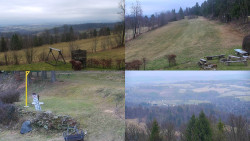 Sdružený snímek okolí chaty Myslivna