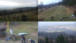 Sdružený snímek okolí chaty Myslivna