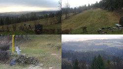 Sdružený snímek okolí chaty Myslivna