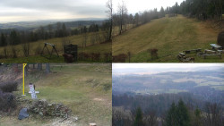 Sdružený snímek okolí chaty Myslivna