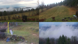 Sdružený snímek okolí chaty Myslivna