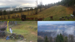 Sdružený snímek okolí chaty Myslivna