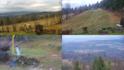 Sdružený snímek okolí chaty Myslivna