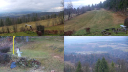 Sdružený snímek okolí chaty Myslivna