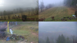 Sdružený snímek okolí chaty Myslivna