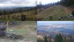 Sdružený snímek okolí chaty Myslivna