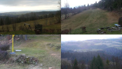 Sdružený snímek okolí chaty Myslivna