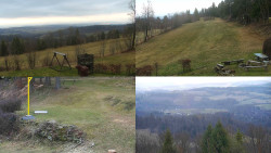 Sdružený snímek okolí chaty Myslivna