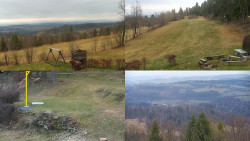 Sdružený snímek okolí chaty Myslivna