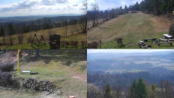 Sdružený snímek okolí chaty Myslivna