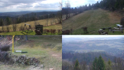 Sdružený snímek okolí chaty Myslivna