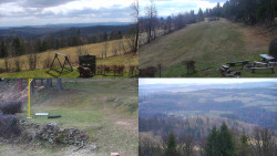 Sdružený snímek okolí chaty Myslivna