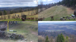 Sdružený snímek okolí chaty Myslivna