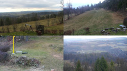 Sdružený snímek okolí chaty Myslivna