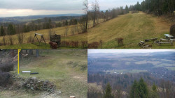 Sdružený snímek okolí chaty Myslivna